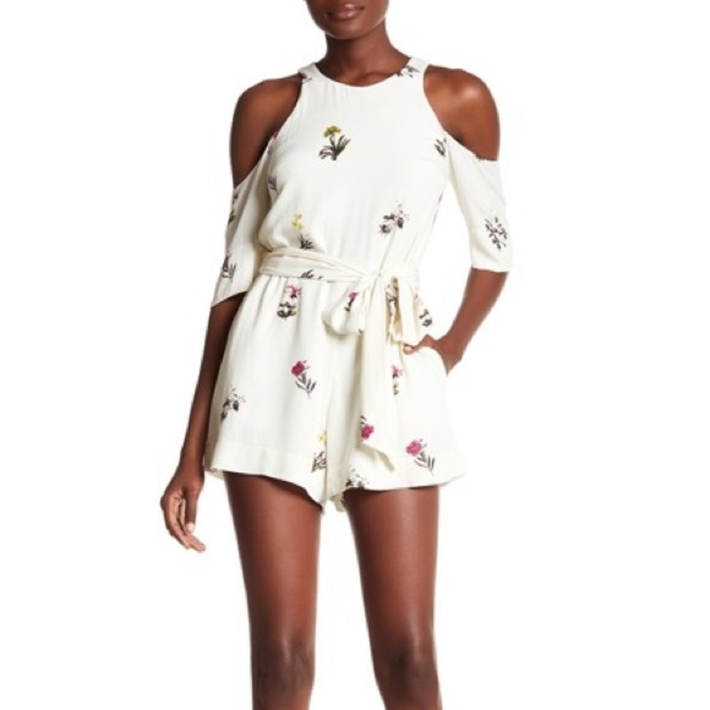 Rachel Roy romper floral ivory 0